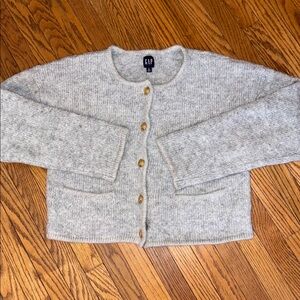 Gap heavy sweater cardigan with gold buttons size medium tall